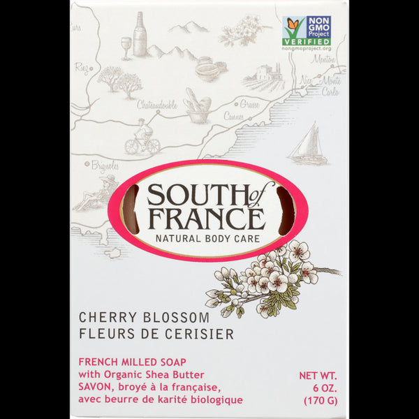 South of France Triple Milled Soap Cherry Blossom 6 Oz Bars