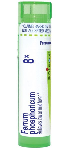 Boiron Ferrum Phosphoricum 8X Homeopathic Medicine Pellets, 80 Count