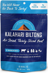 Kalahari Biltong Air-Dried Thinly Sliced Beef Garlic 2 Oz