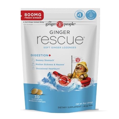 The Ginger People Ginger Rescue Lozenges Extra Strength 800mg - 3oz