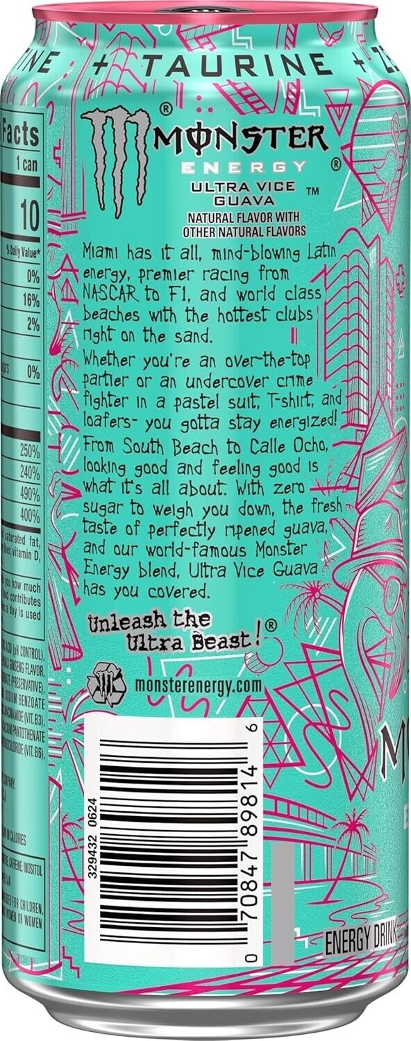 Monster, Ultra Vice Guava 16 Oz