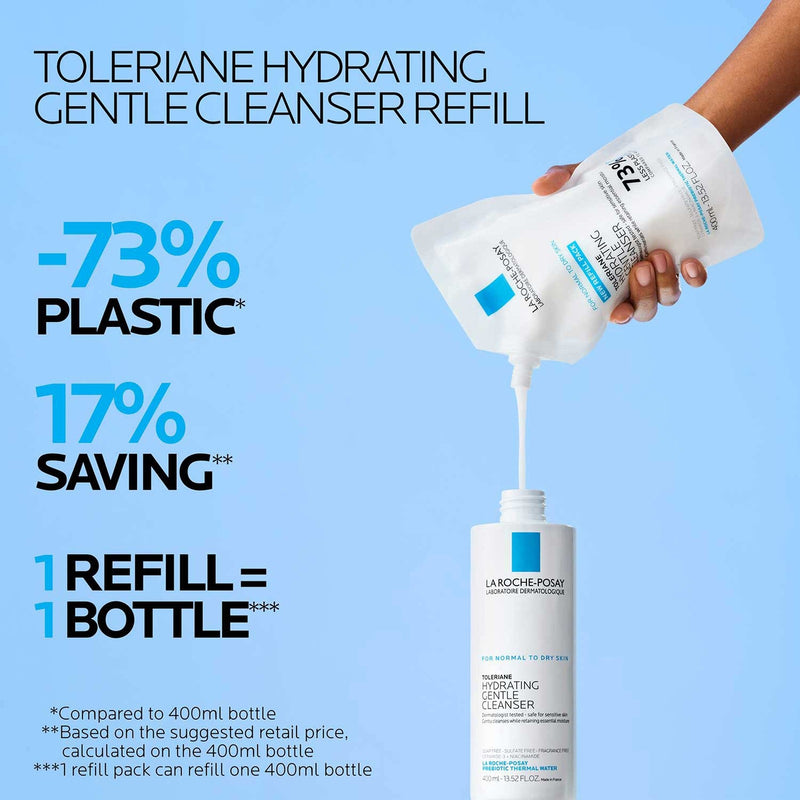 La Roche Posay Toleriane Hydrating Facial Cleanser Refill 13.52 Fl Oz