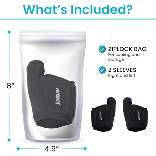 Arctic Flex Foot Ice Pack (Pair) Toe Wrap for Bunion, Plantar Fasciitis, Hallux Valgus, Gout, Swelling & Injuries - Cold & Heat Gel Therapy for Joint