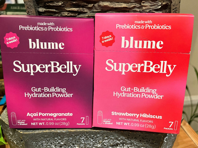 Blume Strawberry Hibiscus Superbelly Hydration Powder 7 Packets 0.14oz each