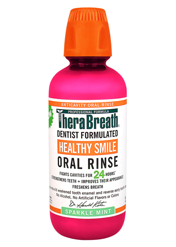 TheraBreath Anticavity Fluoride Mouthwash - Sparkle Mint - 16 Fl Oz