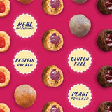 Chia Smash Protein Superfood Snack Bites Choco Peanut Butter + Raspberry Jam, 5 Bites