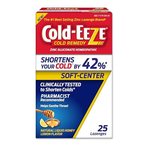 Cold-Eeze Soft-Center Liquid Honey Zinc Lozenges 25ct