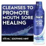 Oral-B Mouth Sore Oral Rinse  Soothing Mint Flavor  475 ml (16 fl oz)