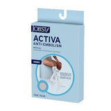 Jobst Activa Anti-Embolism 18 MmHg Compression Socks Knee High Closed Toe, White, Medium