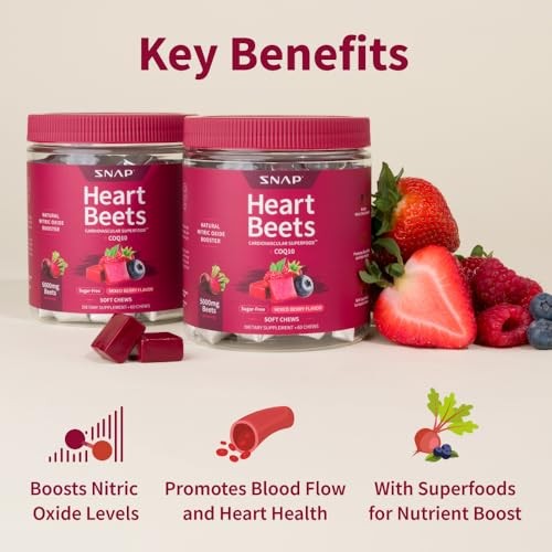 Snap Heart Beets Dietary Supplements Chewables 60ct