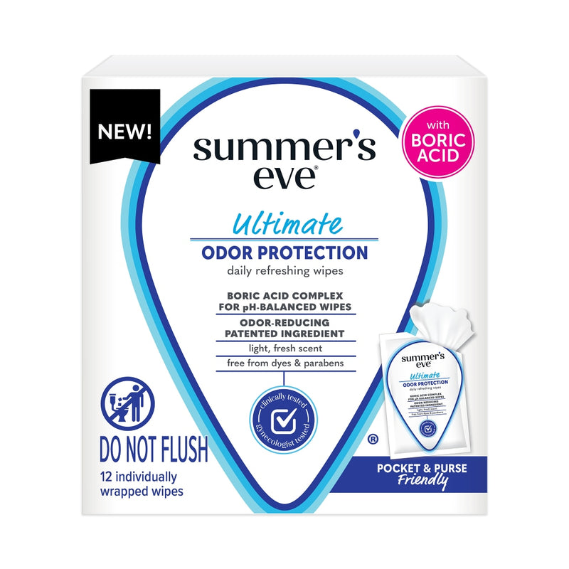 Summer's Eve Ultimate Odor Blocker Wipes, 12 ct