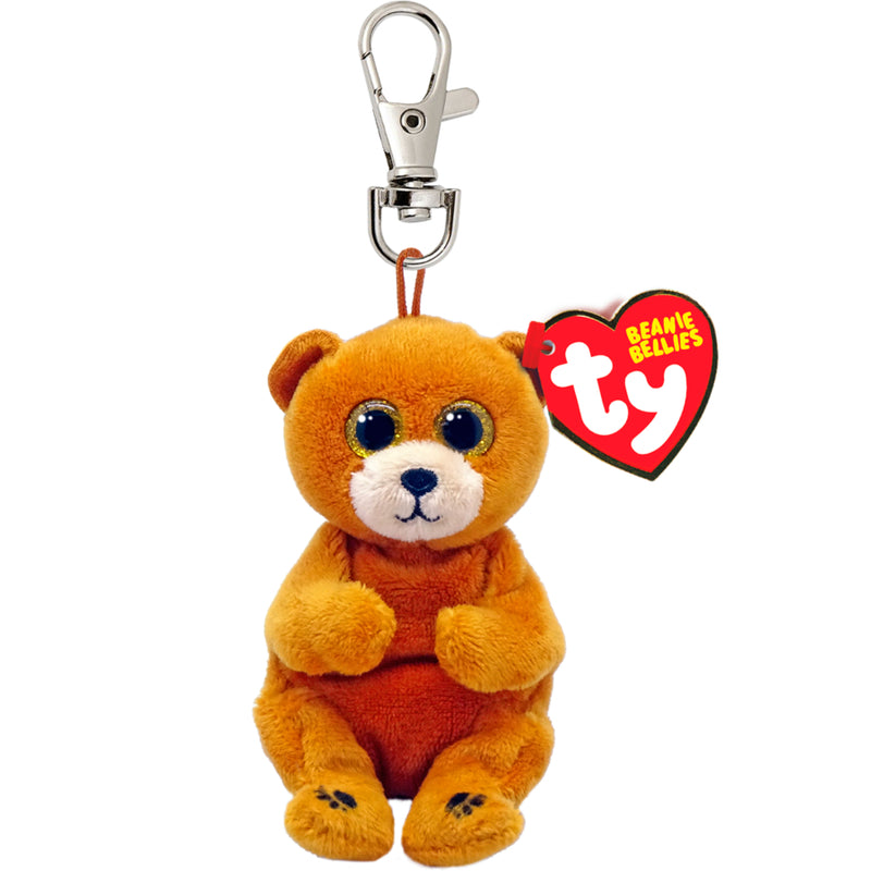 Ty Duncan the Bear Clip Plush Keychain, 4 Inch