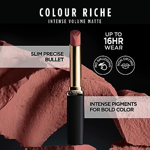 L'Oreal Paris Colour Riche Intense Volume Matte Lipstick - Worth It Medium - 0.06oz