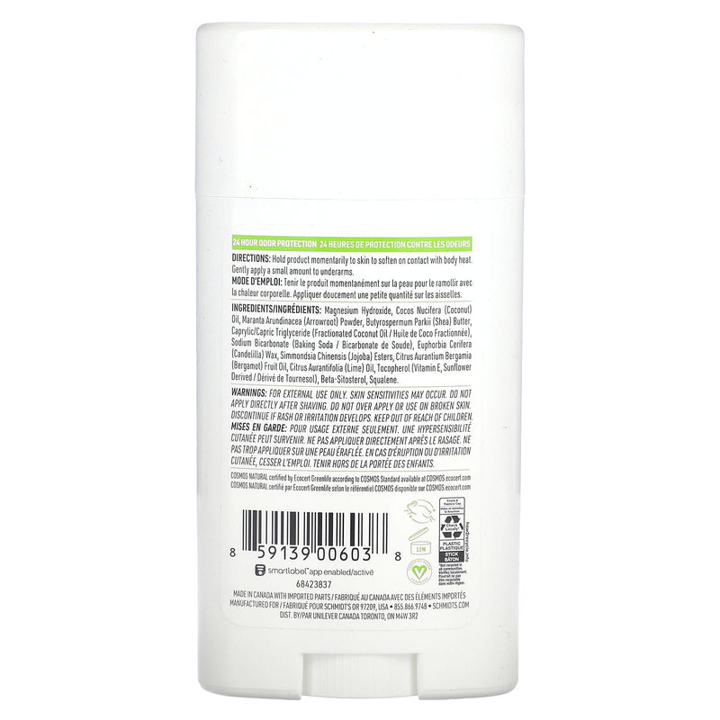 SchmidtsBergamot & Lime Deodorant 2.65Oz