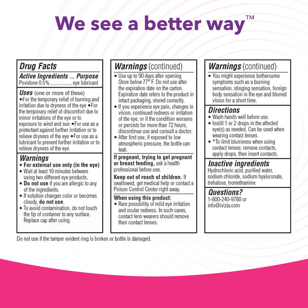 Similasan Ivizia Micellar Eyelid Cleanser 3.3Oz