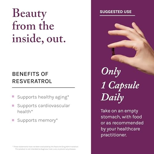 Reserveage Beauty Resveratrol Plus 500 Mg - 30 Veggie Capsules