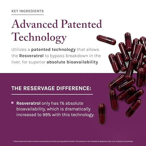 Reserveage Beauty Resveratrol Plus 500 Mg - 30 Veggie Capsules