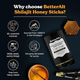 Better Alt Pure Himalayan Shilajit Sticks with Organic Honey 30 Sticks