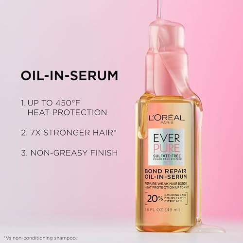 L'Oreal Paris EverPure Bond Repair Hair Oil-in-Serum, 1.6 Fl Oz