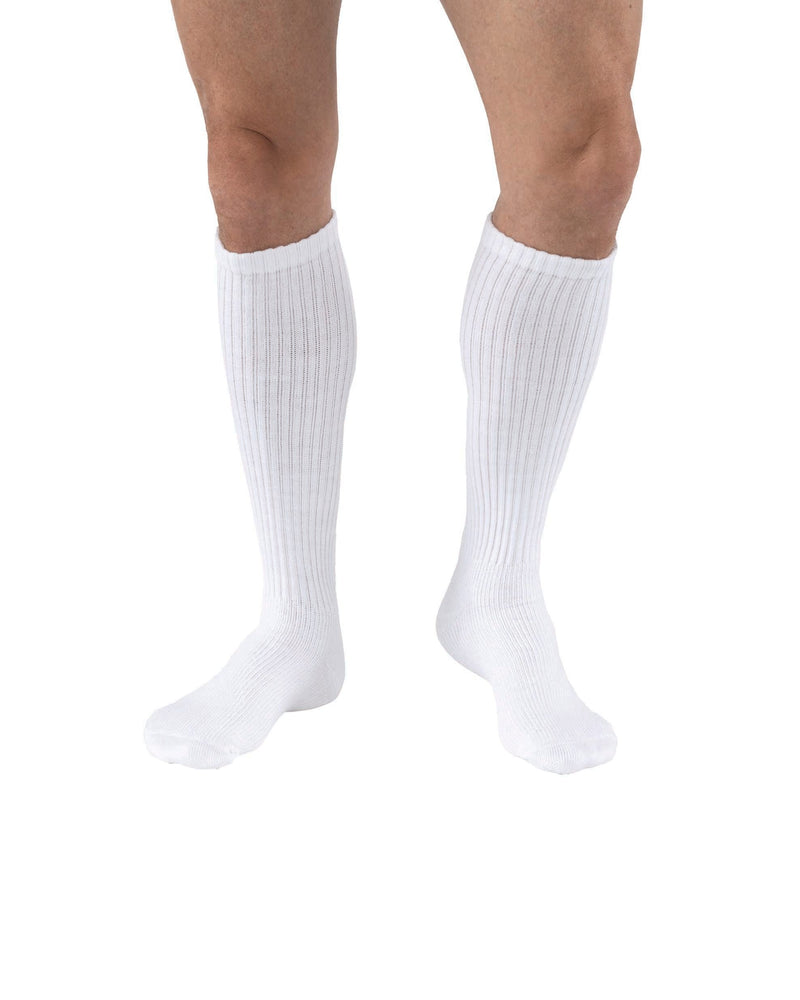 JOBST SensiFoot Diabetic Crew Compression Socks, White, X-Large