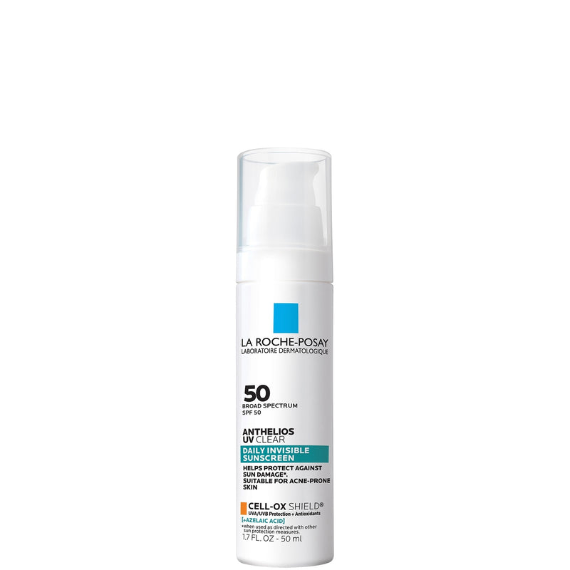 La Roche-Posay Anthelios UV Clear Daily Invisible Sunscreen, SPF 50 with Azelaic Acid 1.7oz