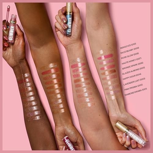 Revlon Super Lustrous Glimmer Gloss Plant Based Glitter 010 Indigo Ice 0.13 Fl Oz