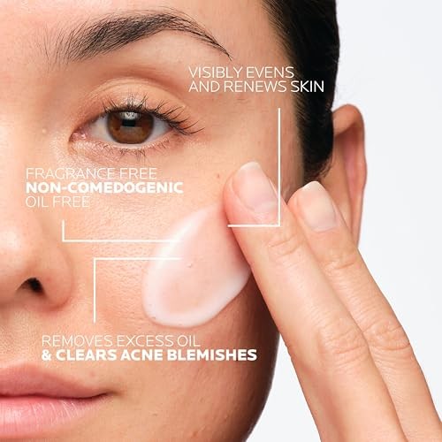 La Roche Posay Effaclar Dual Action Acne Face Cleanser with 4% Benzoyl Peroxide - 6.7 Fl Oz