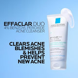La Roche Posay Effaclar Dual Action Acne Face Cleanser with 4% Benzoyl Peroxide - 6.7 Fl Oz
