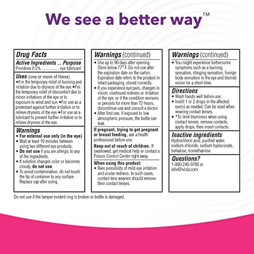 Ivizia Sterile Lubricant Eye Drops For Dry Eyes 0.16 Oz