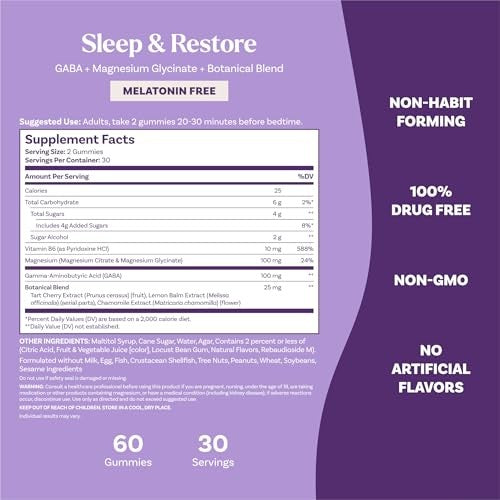 Natrol Sleep & Restore Gummies 60 CT Pack of 1