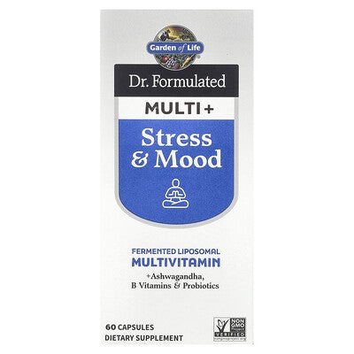Garden of Life, Dr. Formulated Multi+, Stress & Mood, 60 Capsules