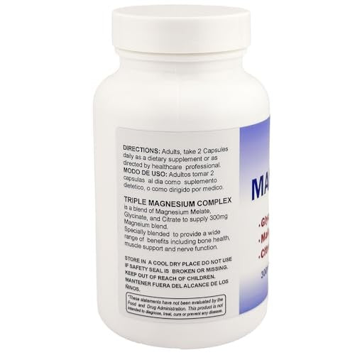 Sunshine Naturals Triple Magnesium Complex, 300mg, 90 Capsules