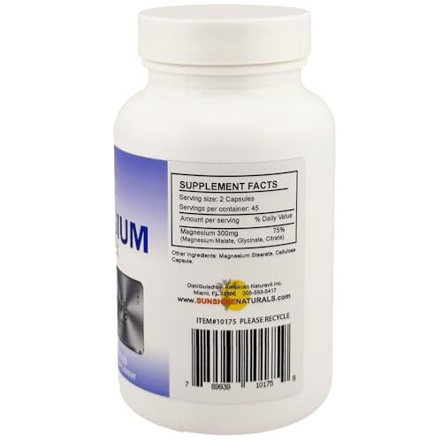 Sunshine Naturals Triple Magnesium Complex, 300mg, 90 Capsules