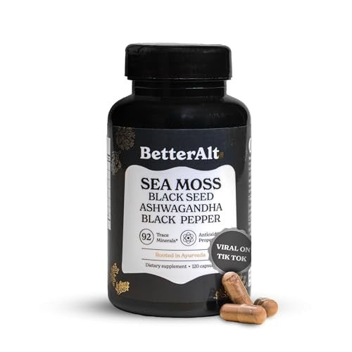 Better Alt Irish Sea Moss with Black Seed Oil, Ashwagandha & Black Pepper 120 Capsules