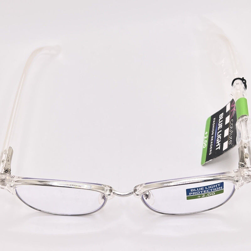 SAV Eyewear VK Couture Blue Light Fashion Readers, Clear 4933, +2.00