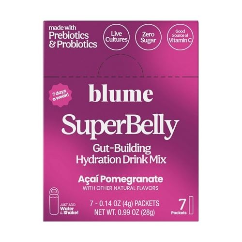 Blume Acai Pomegranate Superbelly Powder 7 Packets 0.14oz each