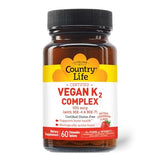 Country Life K2 Complex, 500 Mcg, 60 Chewable Tablets