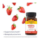 Country Life K2 Complex, 500 Mcg, 60 Chewable Tablets