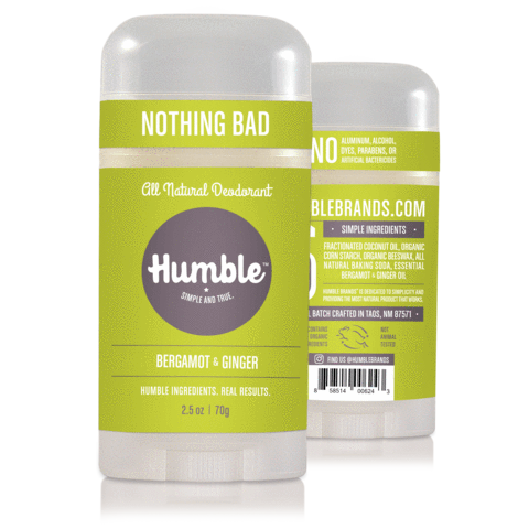 Humble Brands Aluminum-Free Deodorant – Bergamot & Ginger, 2.5 oz