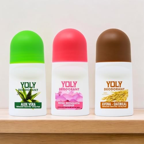 Yoly Rosa Mosqueta Antiperspirant Deodorant, All-Day Odor Protection, 2.53 Fl Oz.