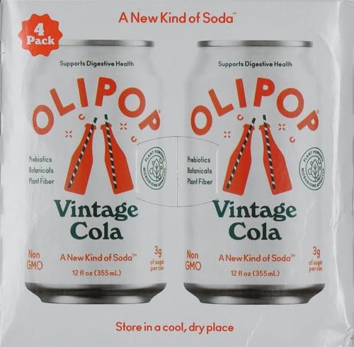 OLIPOP Prebiotic Soda – Vintage Cola, 12 fl oz