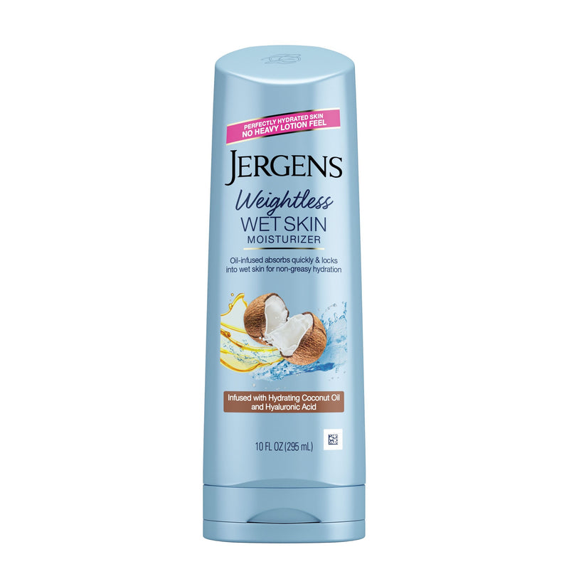 Jergens Wet Skin In-Shower Body Moisturizer, Coconut, 10 fl oz