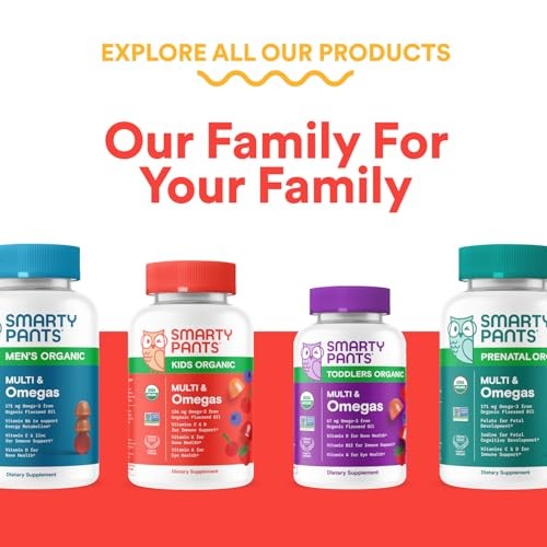 SmartyPants Kids Plus Multivitamin & Omegas Gummies with Vitamins C, D3, B12 & Zinc - 60ct