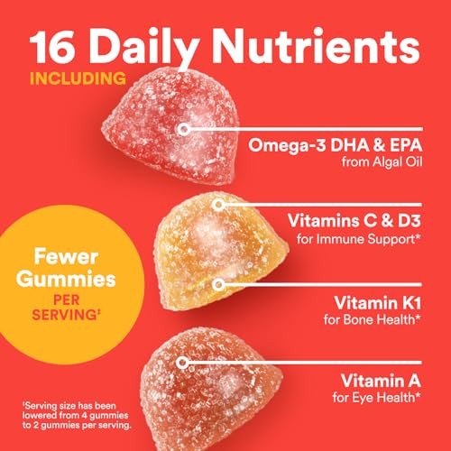 SmartyPants Kids Plus Multivitamin & Omegas Gummies with Vitamins C, D3, B12 & Zinc - 60ct