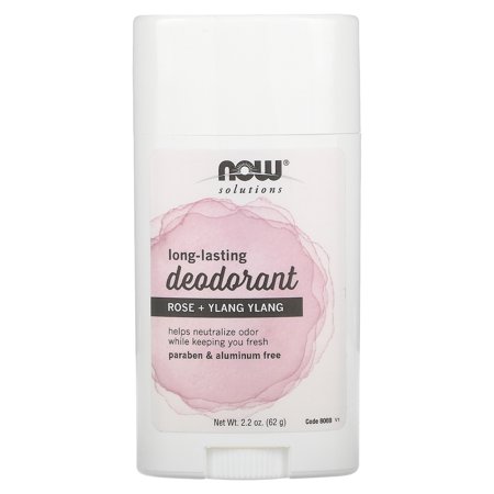 NOW Foods Long-Lasting Deodorant, Rose & Ylang Ylang, 2.2 oz
