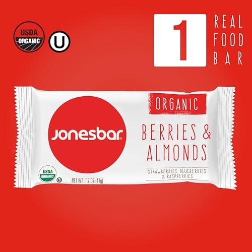 Jonesbar Organic Fruit & Nut Bar, Berries & Almond, 1.7 Oz