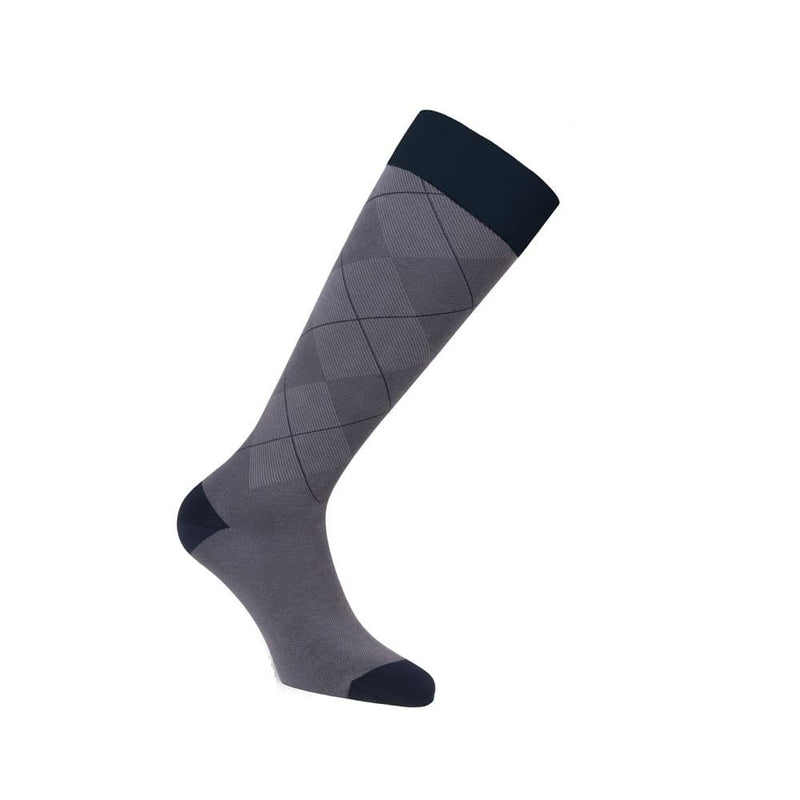 Style Soft Fit 15-20 Mm Hg Knee High Closed Toe Large-regular Argyle Grey 1 En Fr Es Pt Na