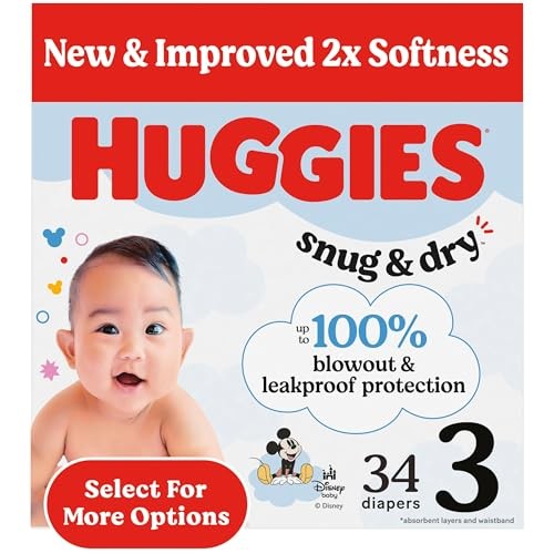 Huggies Snug & Dry Diapers Size 3 - 34ct