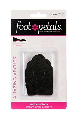 Foot Petals Amazing Arches Women's Arch Support Cushions Black