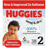 Huggies Snug & Dry Baby Diapers Size 2, 38 ct